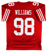 Mykel Williams Authentic Signed Red Pro Style Jersey Autographed BAS Witnessed