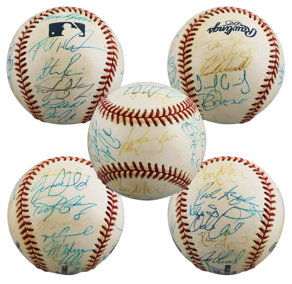 2000 Cubs (26) Girardi, Farnsworth, Aguilera +23 Signed Baseball BAS #AE64197