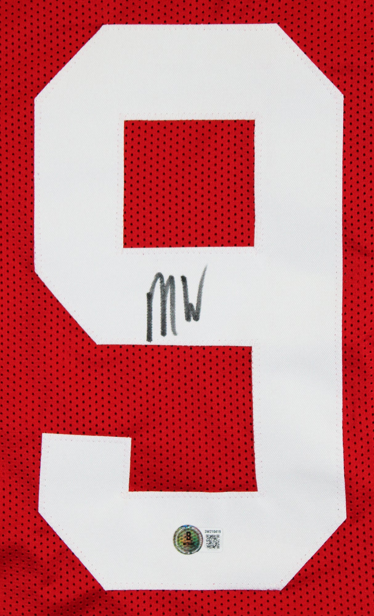 Mykel Williams Authentic Signed Red Pro Style Jersey Autographed BAS Witnessed