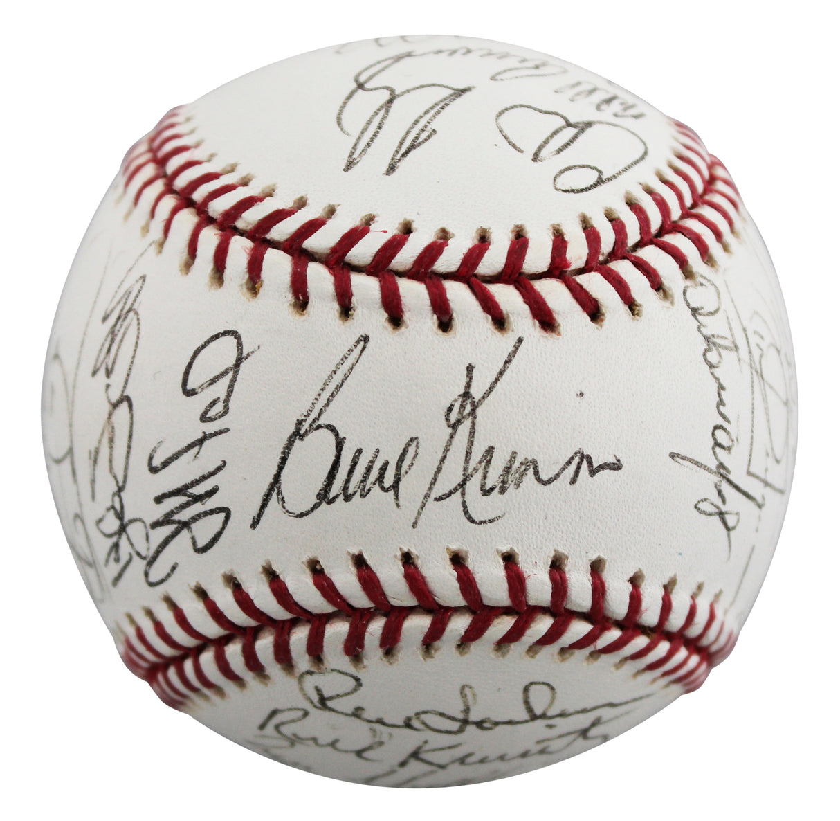 2002 Cubs (28) Santo, McGriff, Bellhorn +25 Signed OML Baseball BAS #AE64195