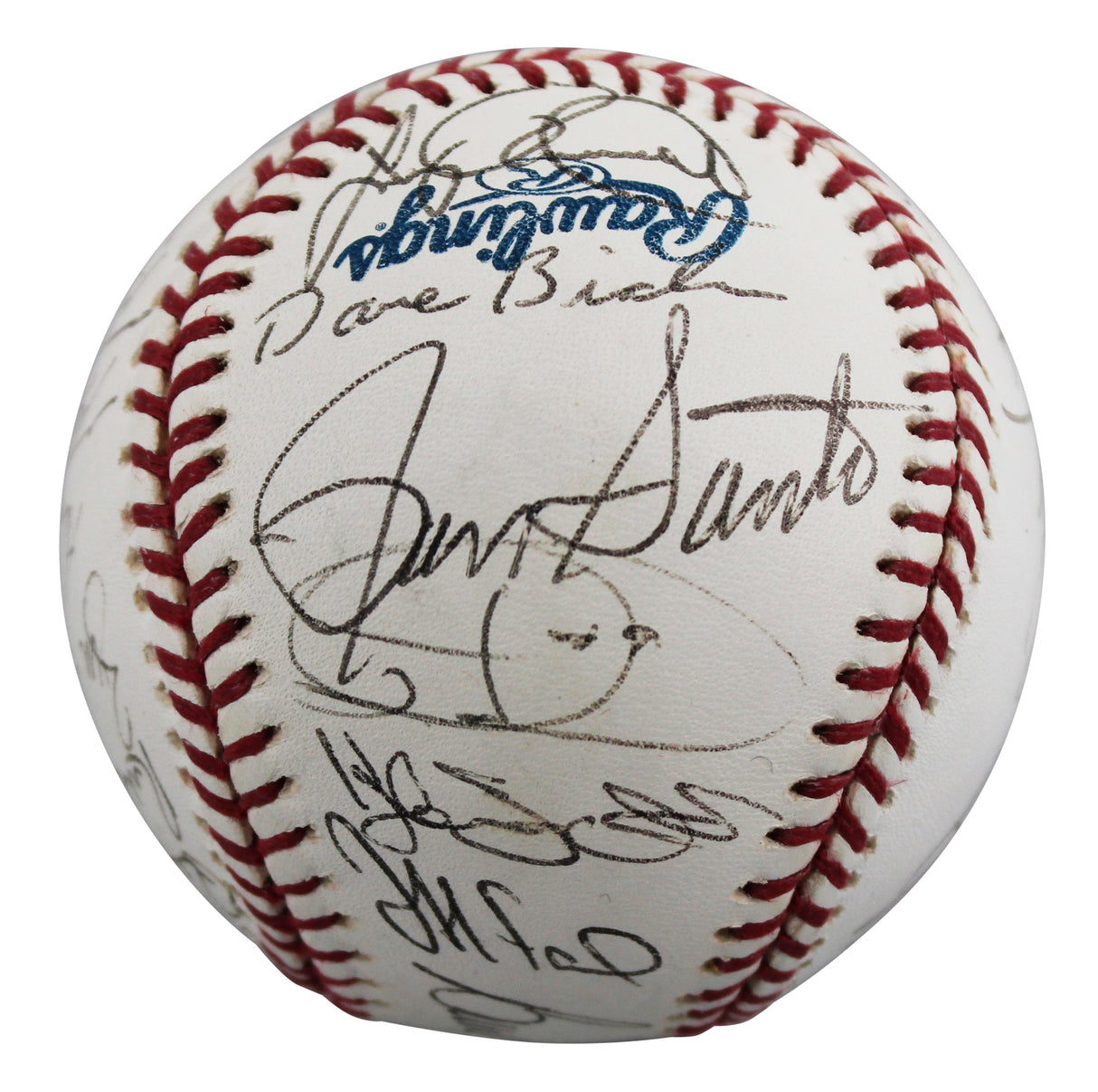 2002 Cubs (28) Santo, McGriff, Bellhorn +25 Signed OML Baseball BAS #AE64195