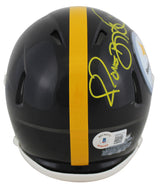 Steelers Jerome Bettis Signed Black Speed Mini Helmet W/ Case BAS Witnessed