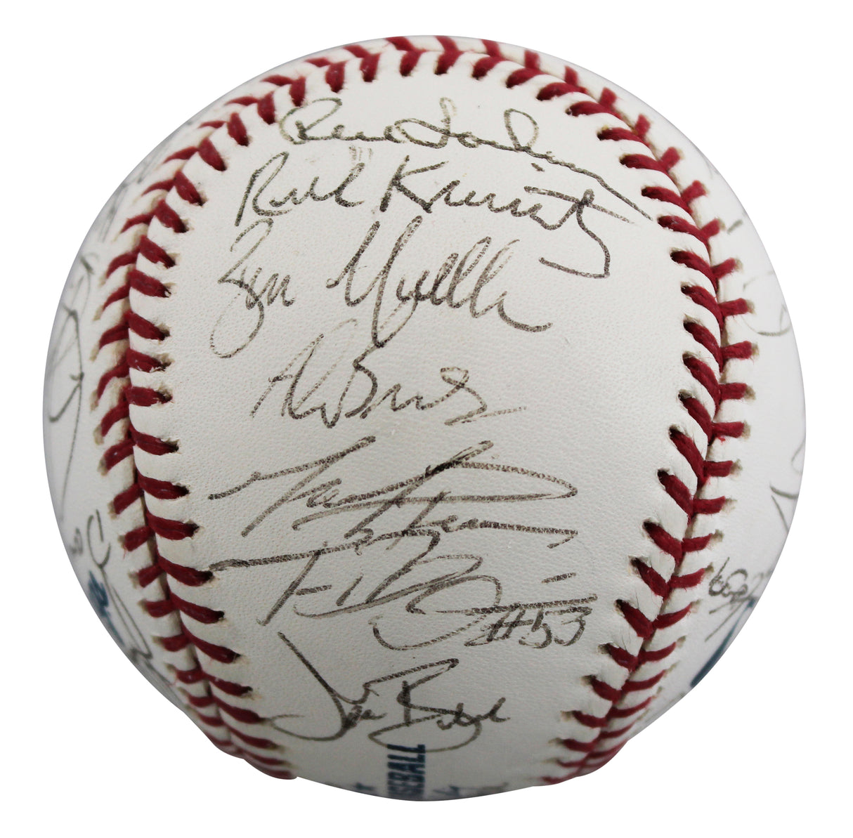 2002 Cubs (28) Santo, McGriff, Bellhorn +25 Signed OML Baseball BAS #AE64195