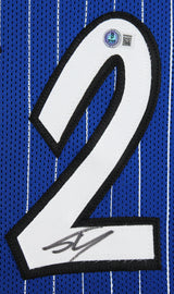 Shaquille O'Neal Authentic Signed Blue Pro Style Framed Jersey BAS Witnessed