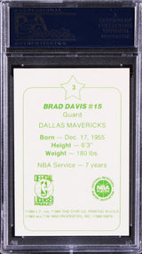 Mavericks Brad Davis Authentic Signed 1984 Star #3 Rookie Card PSA/DNA Slabbed
