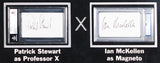 Ian McKellen & Patrick Stewart X-Men Signed & Framed Index Card PSA BAS Slabs