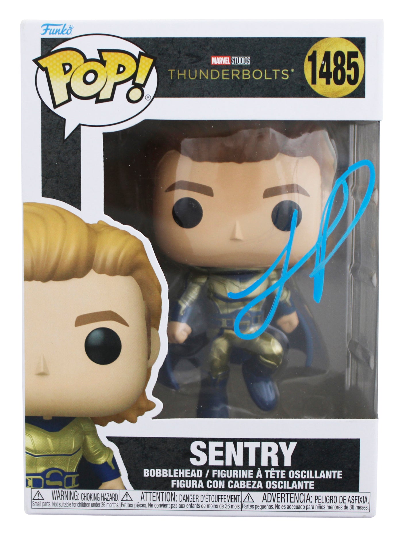 Lewis Pullman Thunderbolts Signed #1485 Funko Pop Vinyl Figure BAS #BS28328
