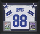 Michael Irvin Authentic Signed White Pro Style Framed Jersey BAS Witnessed 2