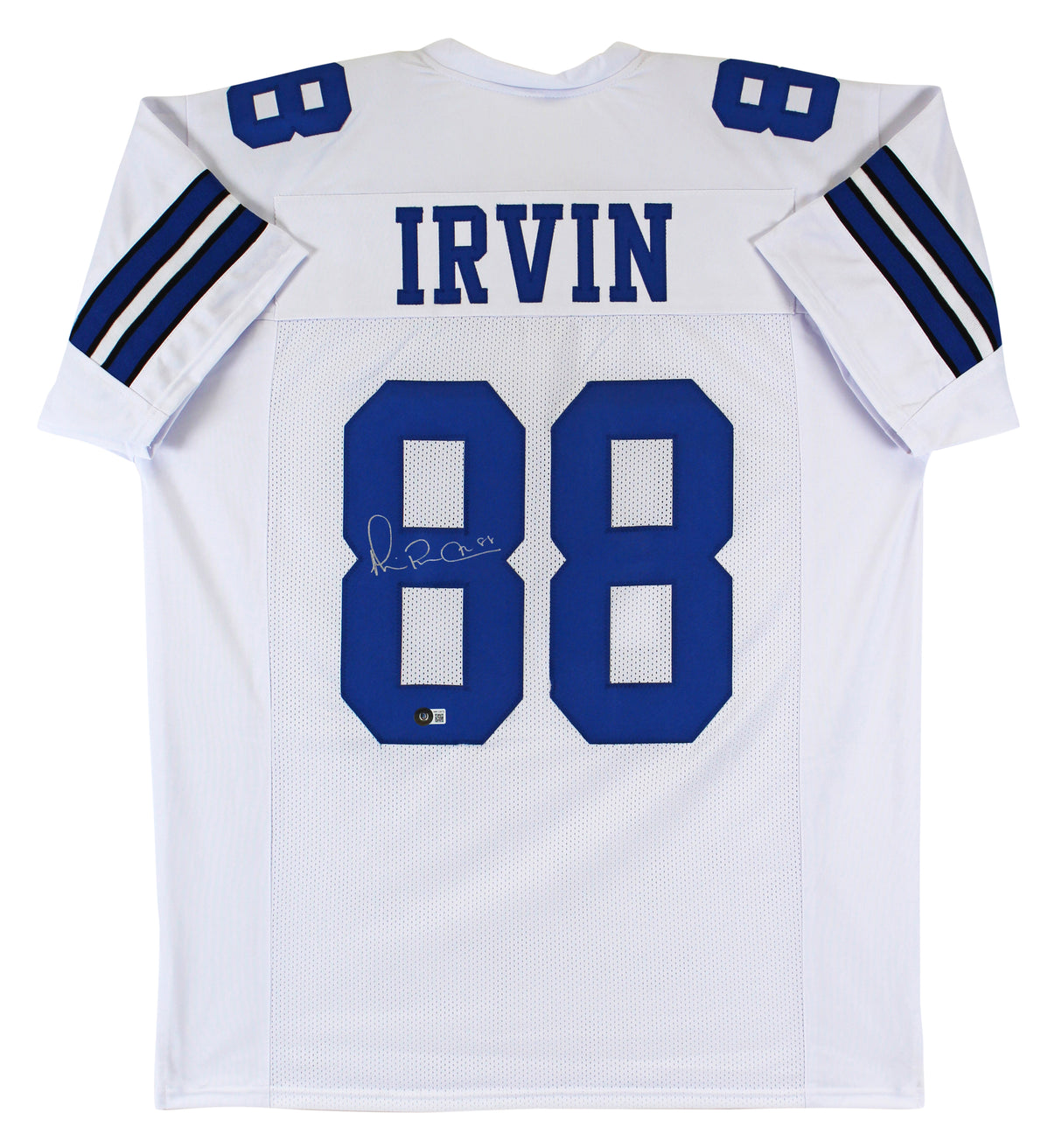 Michael Irvin Authentic Signed White Pro Style Jersey BAS Witnessed 2