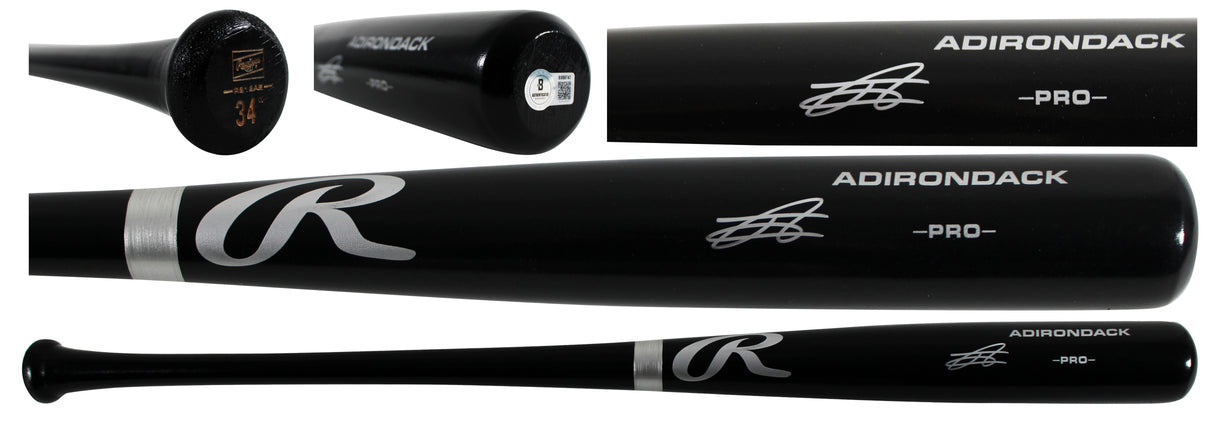 Mariners Julio Rodriguez Authentic Signed Black Rawlings Adirondack Bat BAS