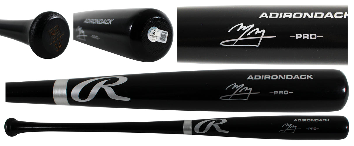 Padres Manny Machado Authentic Signed Black Rawlings Adirondack Baseball Bat BAS