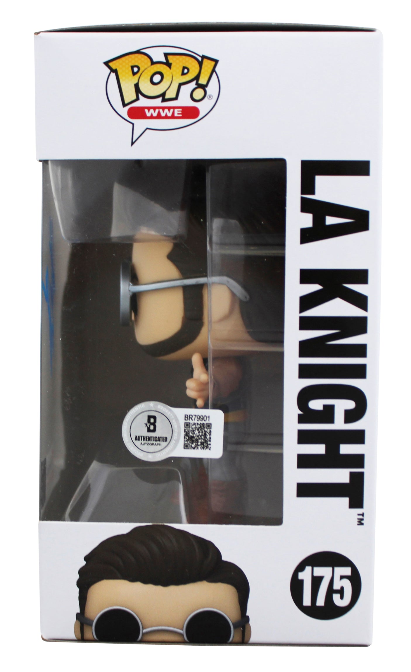 LA Knight Bro Authentic Signed WWE #175 Funko Pop Vinyl Figure BAS #BR79901