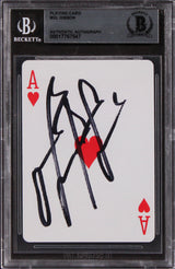 Mel Gibson Maverick Authentic Signed Ace Of Hearts Card BAS Slabbed 2