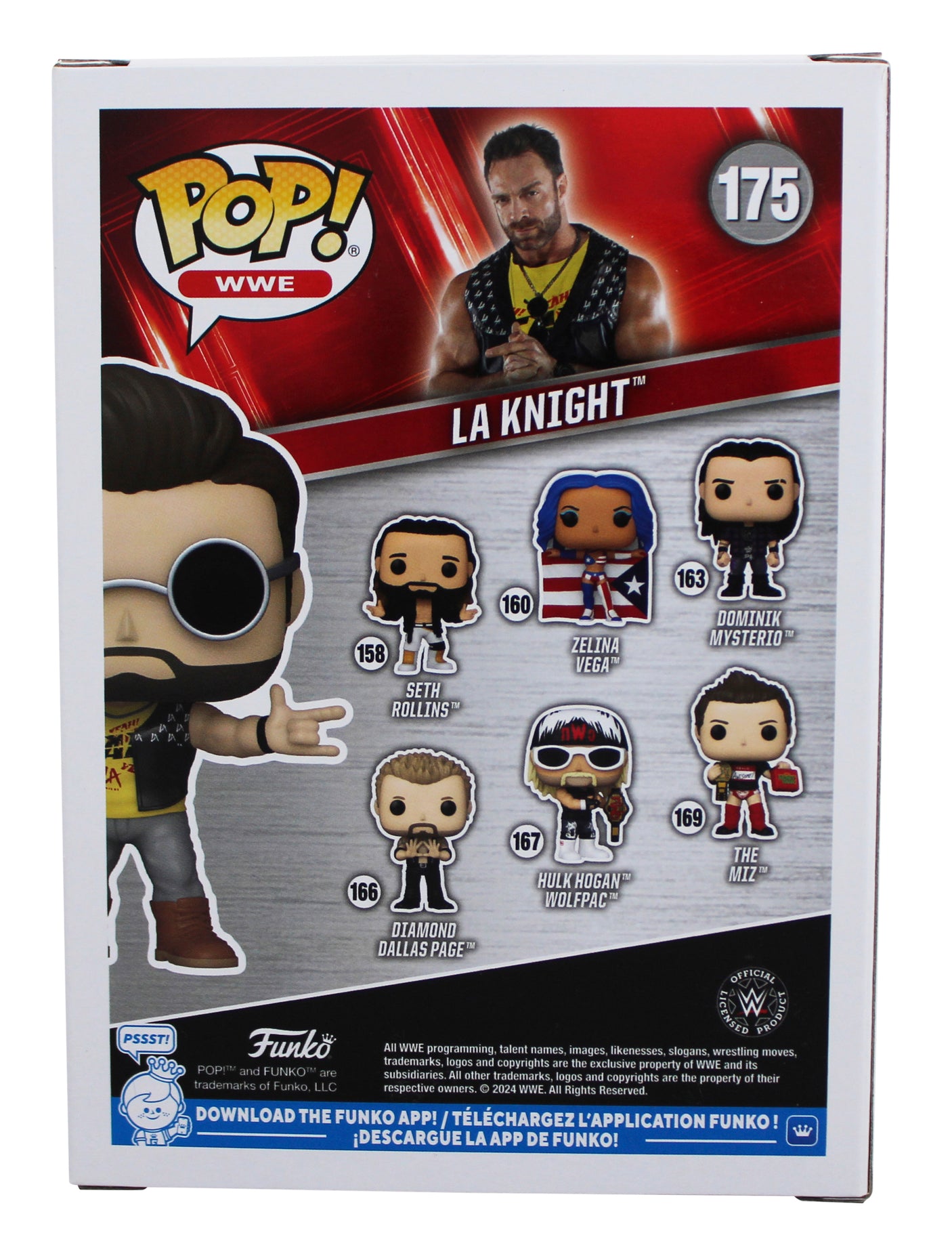 LA Knight Bro Authentic Signed WWE #175 Funko Pop Vinyl Figure BAS #BR79901
