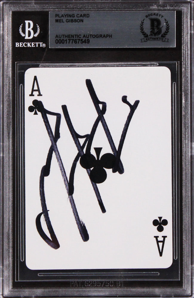 Mel Gibson Maverick Authentic Signed Ace Of Clubs Card BAS Slabbed 2