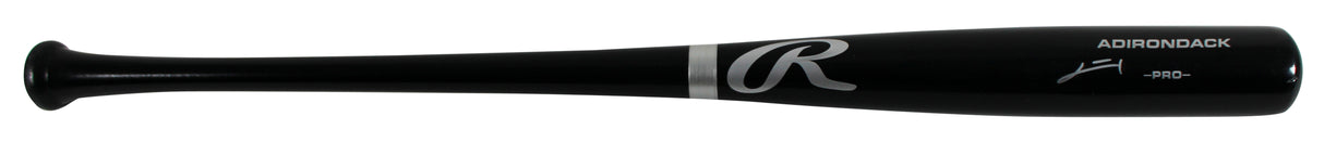 Rays Junior Caminero Signed Black Rawlings Adirondack Baseball Bat BAS #BX68764