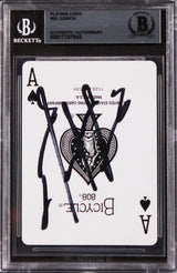 Mel Gibson Maverick Authentic Signed Ace Of Spades Card BAS Slabbed 1