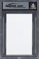 Raiders Jim Otto "00" Authentic Signed 3x5 Index Card Autographed BAS Slabbed