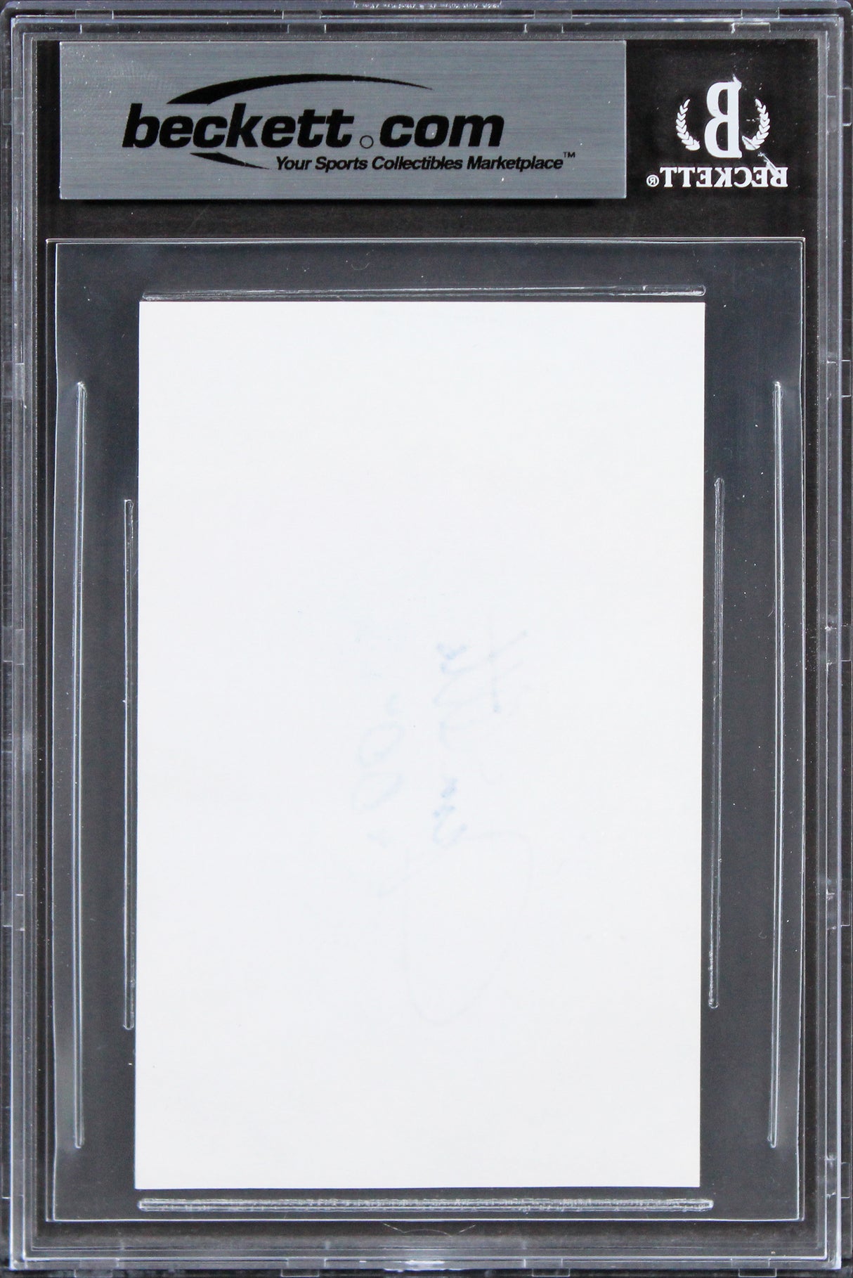 Raiders Jim Otto "00" Authentic Signed 3x5 Index Card Autographed BAS Slabbed