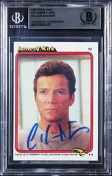 William Shatner Authentic Signed 1979 Star Trek #10 James T. Kirk Card BAS Slab