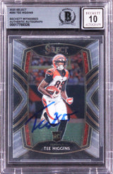 Bengals Tee Higgins Signed 2020 Select #260 Rookie Card Auto 10! BAS Slabbed