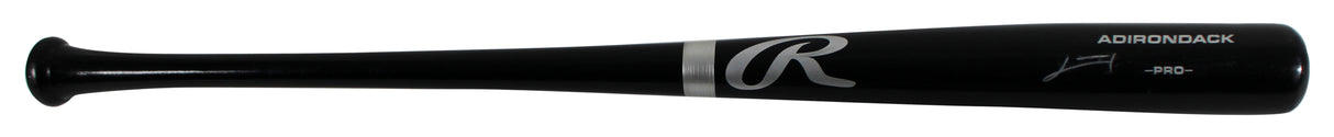 Rays Junior Caminero Signed Black Rawlings Adirondack Baseball Bat BAS #BX68770