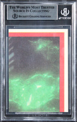 William Shatner Signed 1979 Star Trek Stickers #7 Star Explorer Card BAS Slabbed