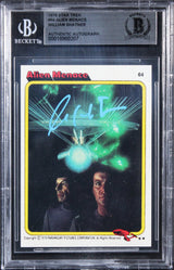 William Shatner Authentic Signed 1979 Star Trek #64 Alien Menace Card BAS Slab