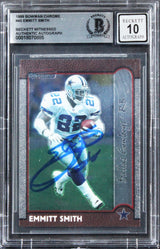 Cowboys Emmitt Smith Signed 1999 Bowman Chrome #40 Card Auto 10! BAS Slabbed 2