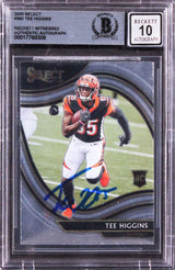 Bengals Tee Higgins Signed 2020 Select #360 Rookie Card Auto 10! BAS Slabbed