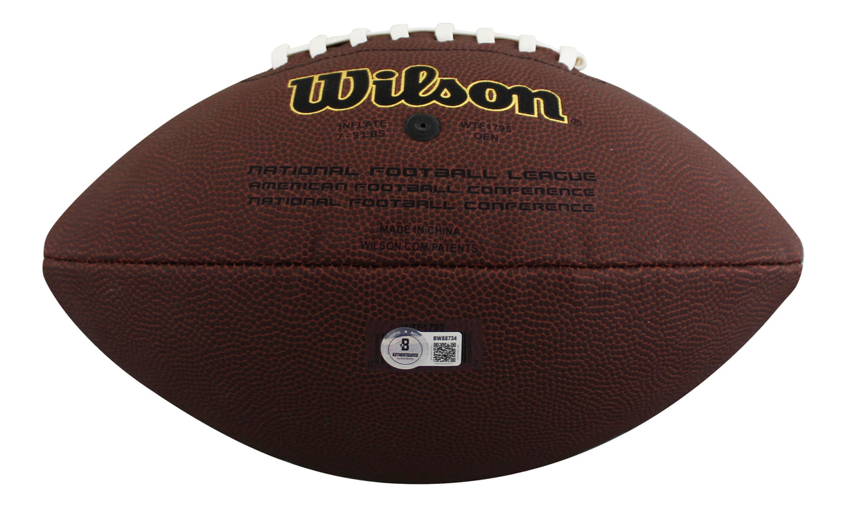 Bengals Chad Johnson Authentic Signed Wilson Super Grip Football BAS #BW88734