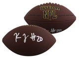 Steelers Kaleb Johnson Authentic Signed Wilson Super Grip Football BAS #BW88733