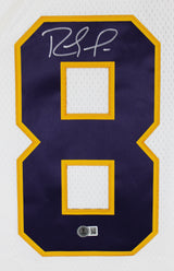 Vikings Randy Moss Signed White 1998 M&N Throwback Framed Jersey BAS Witnessed