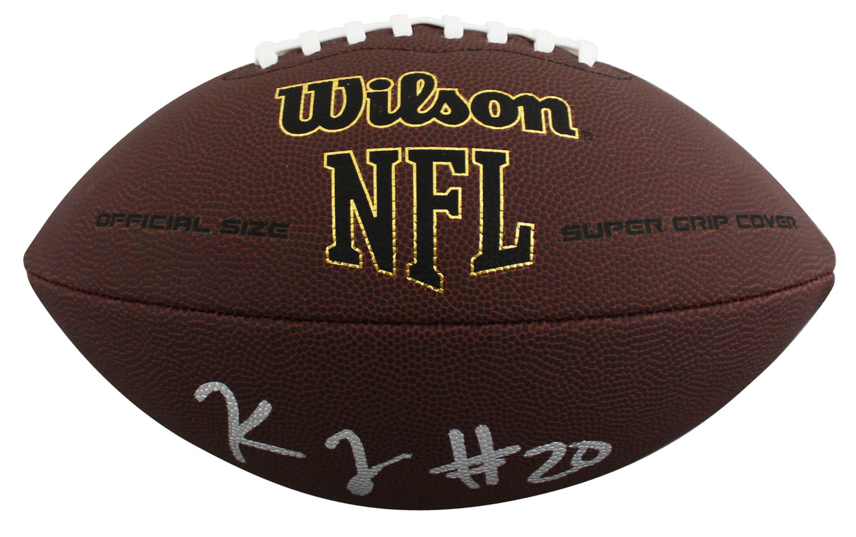 Steelers Kaleb Johnson Authentic Signed Wilson Super Grip Football BAS #BW88733