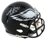 Eagles A.J. Brown Signed Alternate 2022 Speed Mini Helmet W/ Case BAS Witnessed