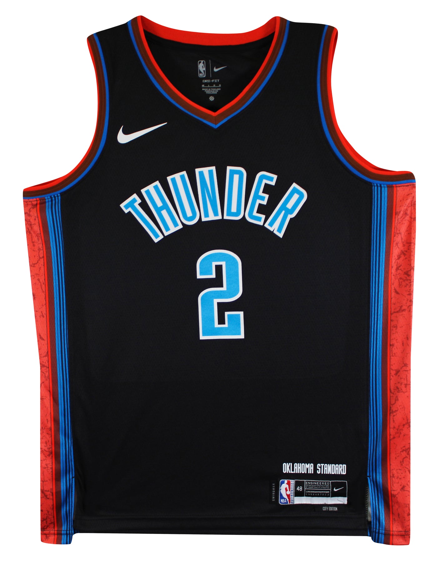 Thunder Shai Gilgeous-Alexander Signed Black Nike City Ed. Jersey JSA #CF72881