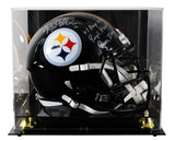 Steelers Rocky Bleier "3x Insc" Signed Full Size Speed Rep Helmet W/ Case BAS W