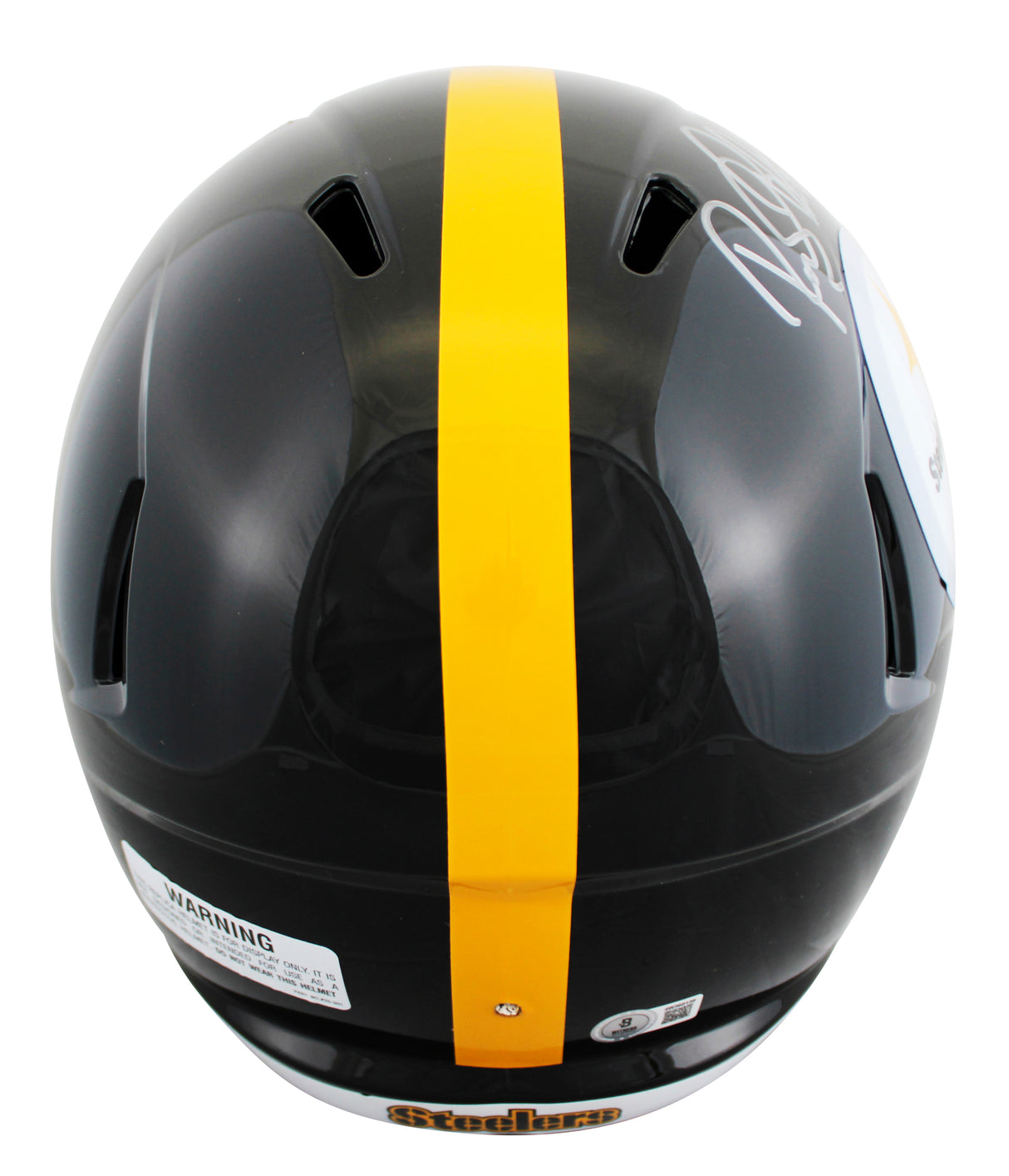 Steelers Rocky Bleier "3x Insc" Signed Full Size Speed Rep Helmet W/ Case BAS W