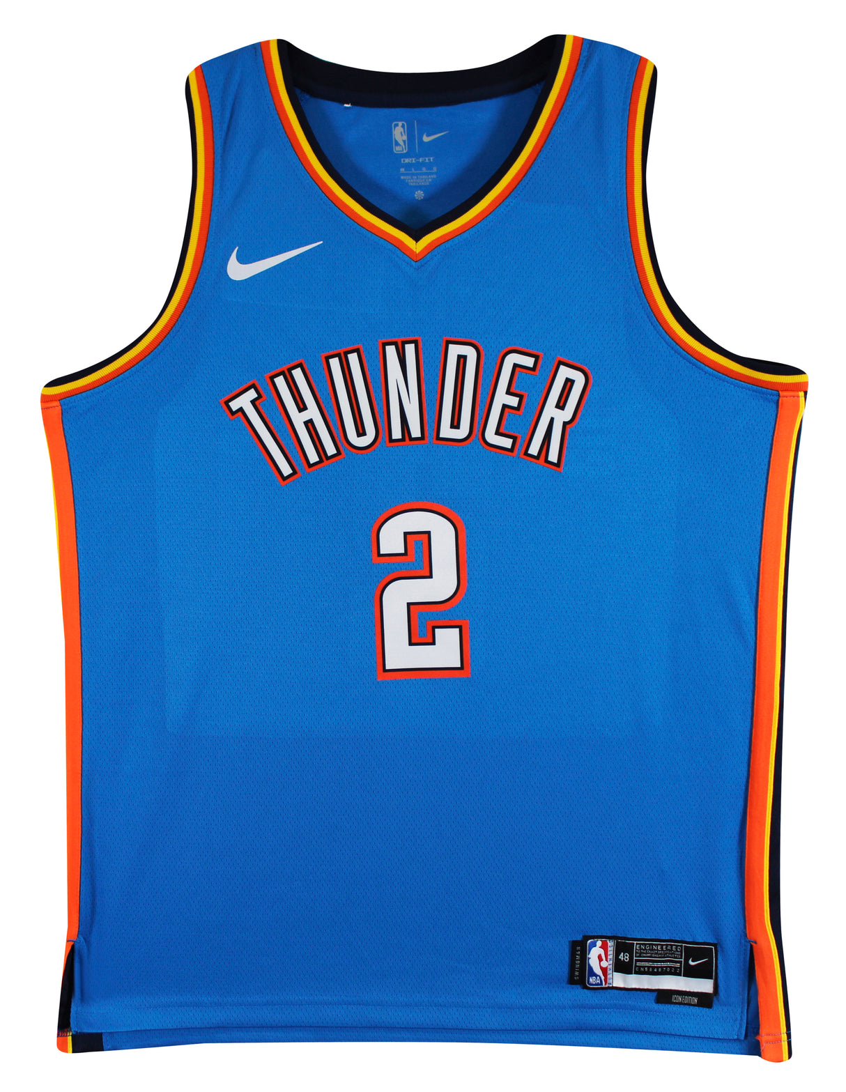 Thunder Shai Gilgeous-Alexander Signed Blue Nike Icon Edition Jersey JSA