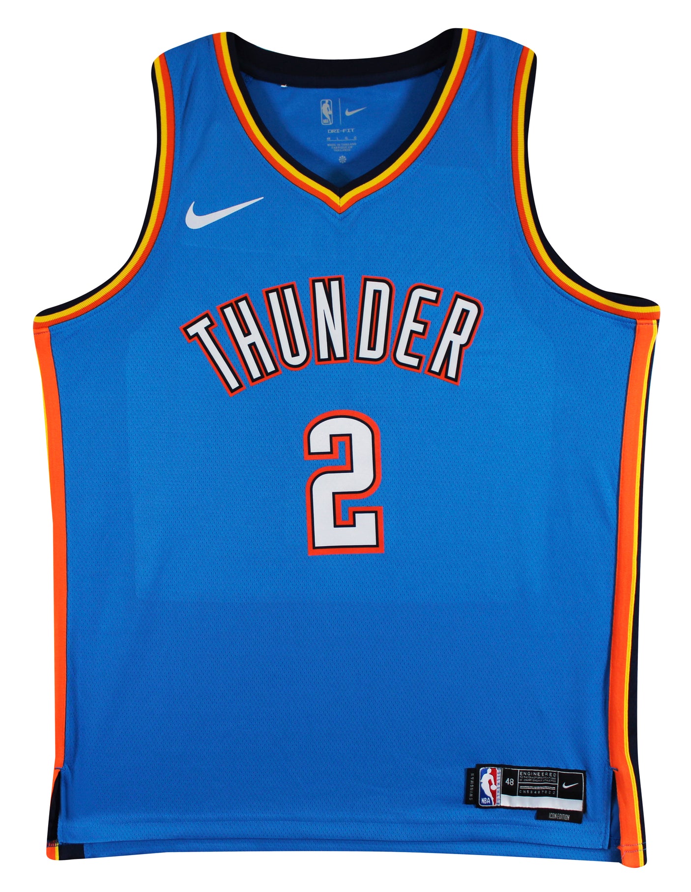 Thunder Shai Gilgeous-Alexander Signed Blue Nike Icon Edition Jersey JSA
