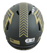 Falcons Michael Vick Signed Salute to Service IV Speed Mini Helmet W/ Case BAS W