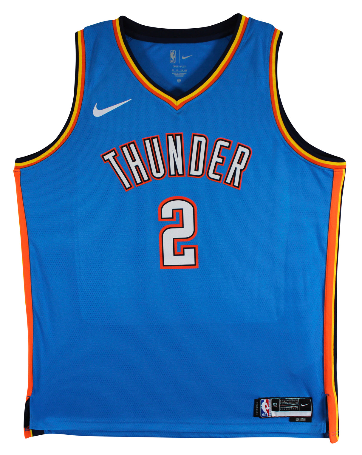 Thunder Shai Gilgeous-Alexander Signed Blue Nike Icon Ed. Jersey JSA #CF72885