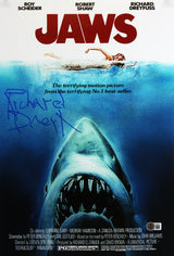 Richard Dreyfuss Jaws Signed 12x18 Mini Movie Poster Photo BAS #BV25113