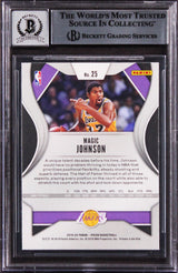 Lakers Magic Johnson Signed 2019 Panini Prizm #25 Card Auto 10! BAS Slabbed