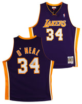 Lakers Shaquille O'Neal Signed Purple M&N TB HWC Swingman Jersey BAS W #WP79141