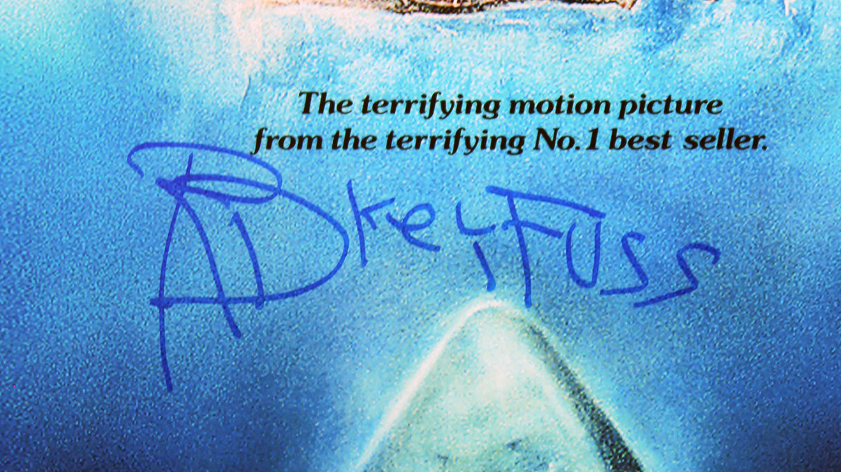 Richard Dreyfuss Jaws Signed 12x18 Mini Movie Poster Photo BAS #BV25100