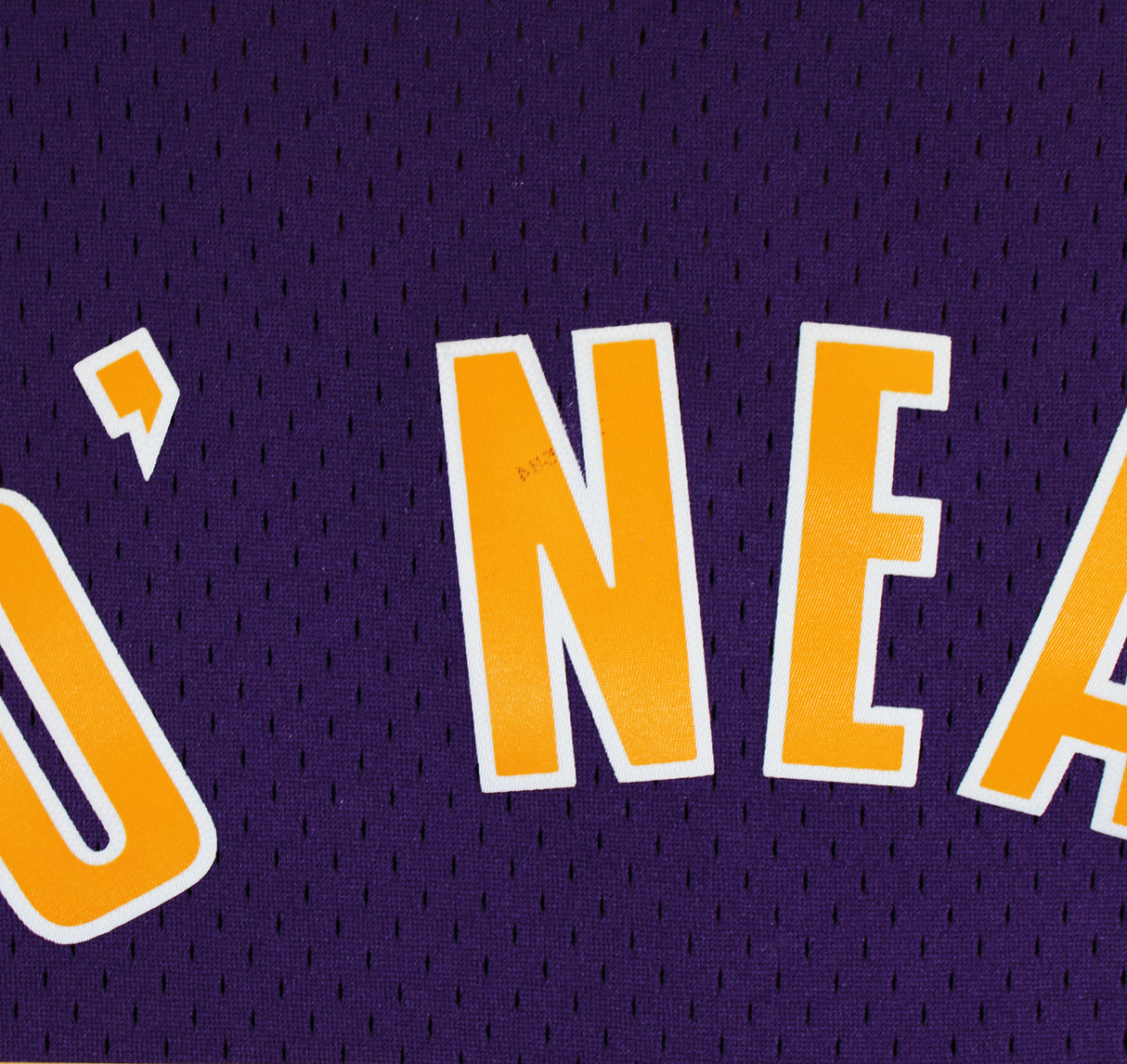 Lakers Shaquille O'Neal Signed Purple M&N TB HWC Swingman Jersey BAS W #WP79141
