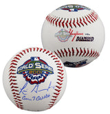 D-Backs Luis Gonzalez "G7 GW Hit" Signed WS Logo Fotoball Baseball BAS #BX68746