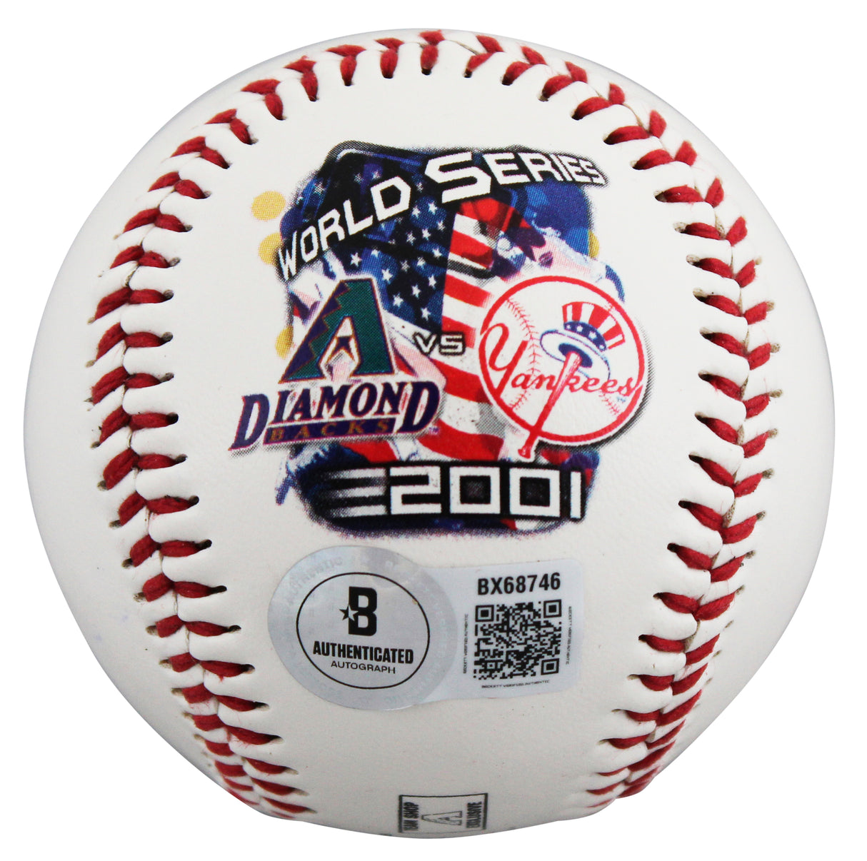 D-Backs Luis Gonzalez "G7 GW Hit" Signed WS Logo Fotoball Baseball BAS #BX68746