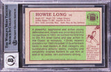 Raiders Howie Long Signed 1984 Topps #111 Rookie Card Auto Gem 10! BAS Slabbed 2